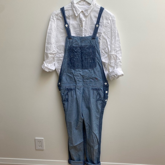 Zadig and Voltaire Patchwork Chambray Overalls - Picture 1 of 8